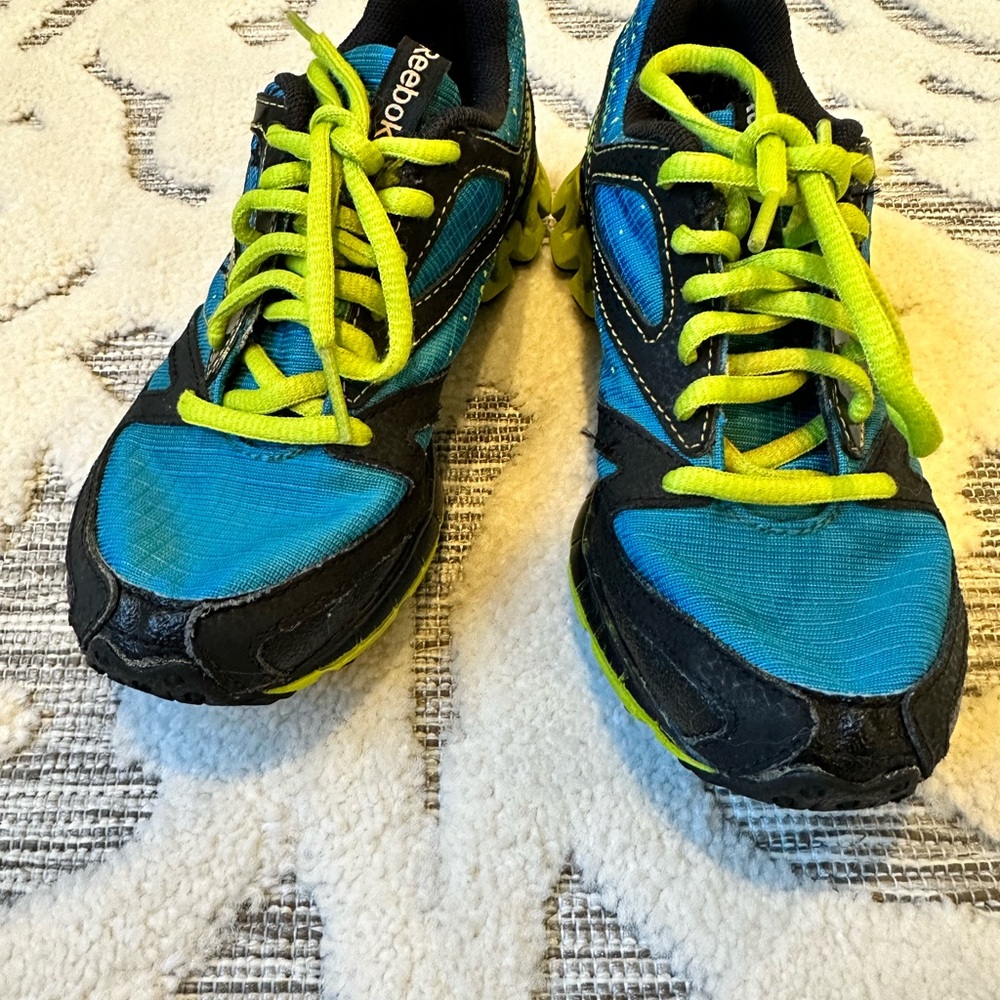 Reebok Kids Sneakers in Blue and Neon Yellow